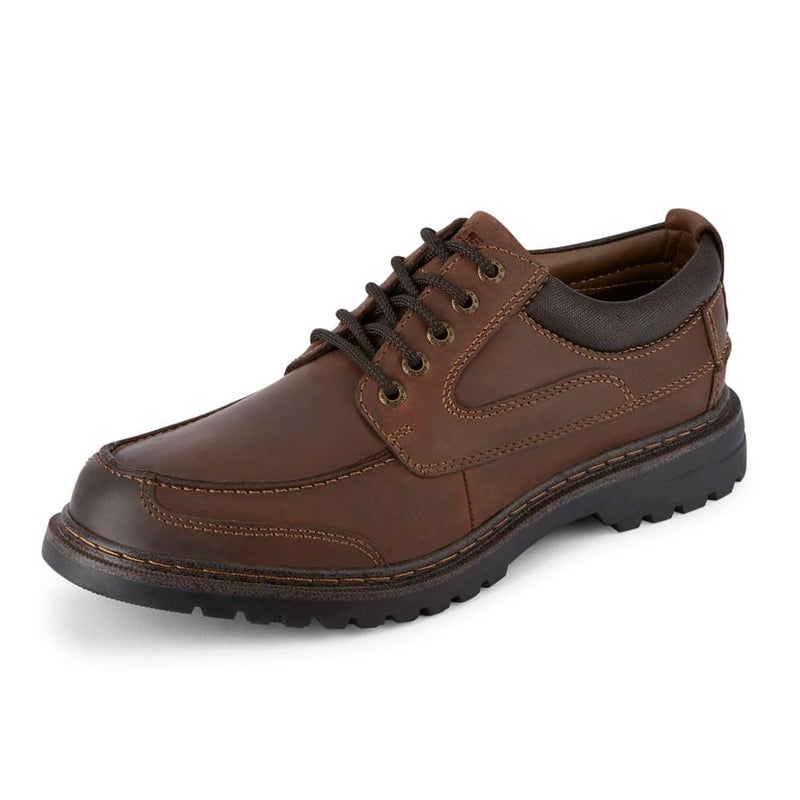 DOCKERS Mens Overton Leather Rugged Casual Oxford Shoe with Stain Defender - Wide Widths Available Red/Brown - Image 1